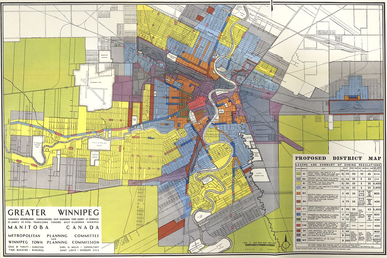 Zoning maps from Winnipeg.