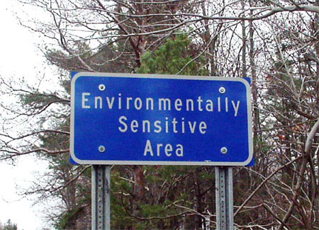 Environmentally Sensitive Area sign Environmentally Sensitive Area sign