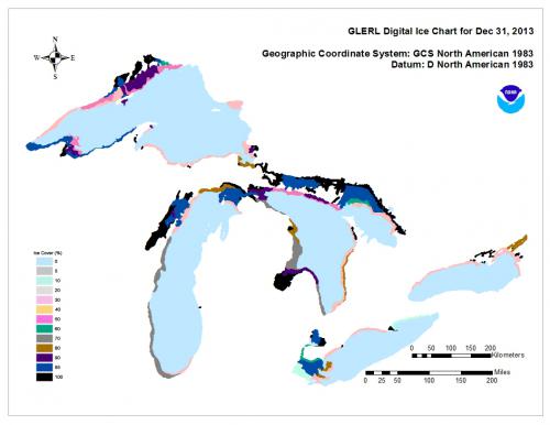 December 2013 ice cover