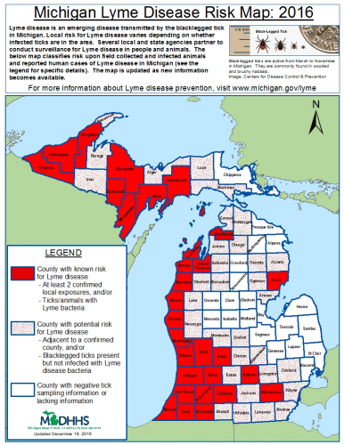 Michigan lyme disease map